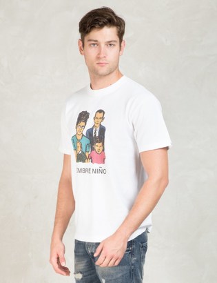 HOMBRE Nino White Family Print S/S T-shirt