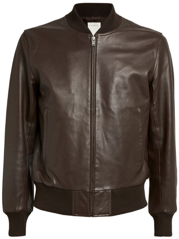 Sandro Leather Bomber Jacket - ShopStyle Outerwear