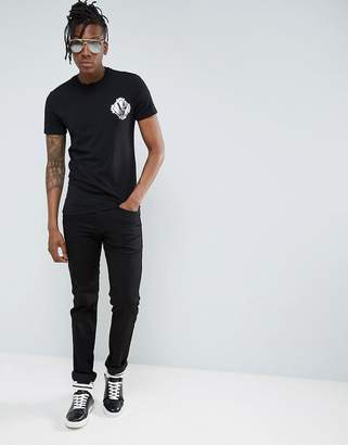 Versace Jeans T-Shirt In Black With Logo