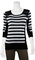 Thumbnail for your product : Amy Byer A Byer A. Byer Striped Lace Shoulder Top