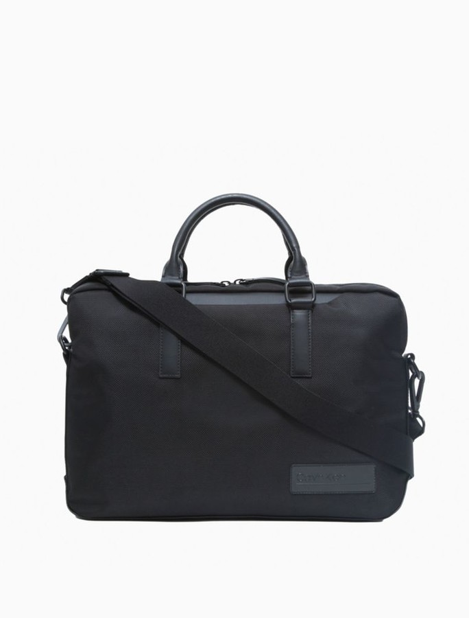 Calvin Klein Ballistic Nylon Slim Briefcase - ShopStyle Bags