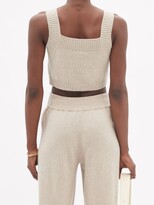 Thumbnail for your product : Lisa Yang Barbara Cropped Cashmere Knit Top - Beige
