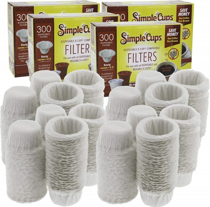 SCS Direct Disposable Filters Compatible with Keurig Brewers 1200 Replacement Single Serve