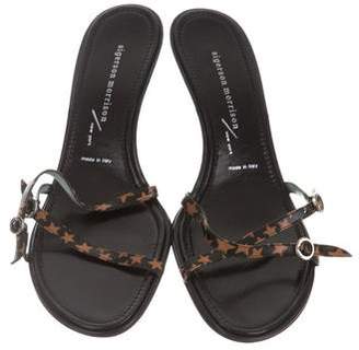 Sigerson Morrison Leather Slide Sandals w/ Tags