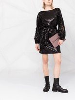 Thumbnail for your product : Ermanno Ermanno Sequined Belted Cocktail Dress