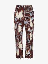 Erdem Slim cropped trousers with floral print