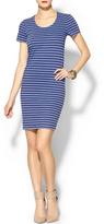 Thumbnail for your product : Monrow Striped Jersey Cross Over Back Dress
