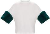 Thumbnail for your product : PrettyLittleThing White Faux Fur Short Sleeve T Shirt