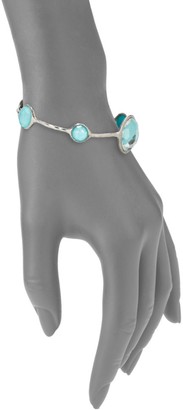 Ippolita Stella Turquoise, Clear Quartz, Diamond & Sterling Silver Doublet Bangle Bracelet