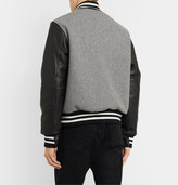 Thumbnail for your product : GoldenBear The Albany Wool-Blend And Leather Bomber Jacket