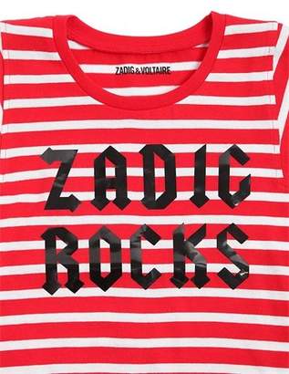 Zadig & Voltaire Striped Rocks Cotton Jersey T-Shirt