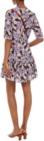 Thumbnail for your product : Erdem Emmie Floral-print Gathered Silk Crepe De Chine Mini Dress