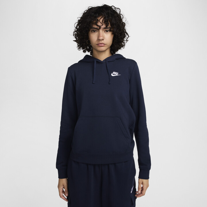 Nike Women's Sportswear Club Fleece Pullover Hoodie in Blue | DQ5793-451