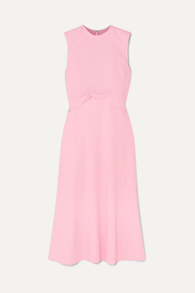 Victoria Beckham - Draped Georgette Midi Dress - Baby pink