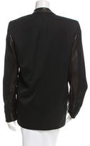 Thumbnail for your product : Bottega Veneta Double-Breasted Leather-Trimmed Blazer