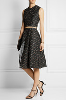 Thumbnail for your product : Victoria Beckham Silk-paneled floral-print organza dress
