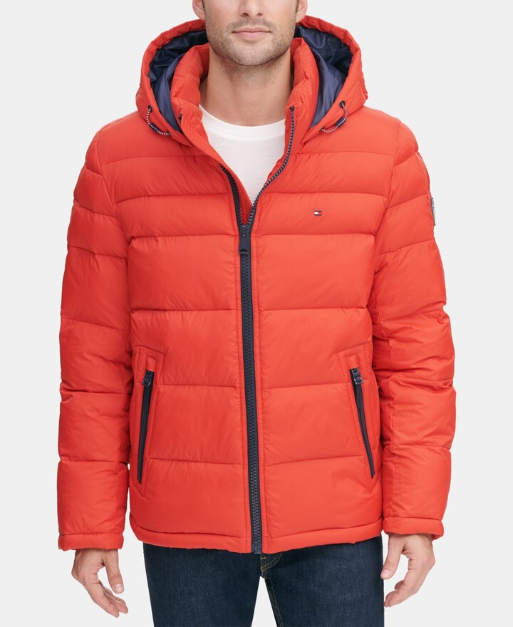 burnt orange puffer jacket