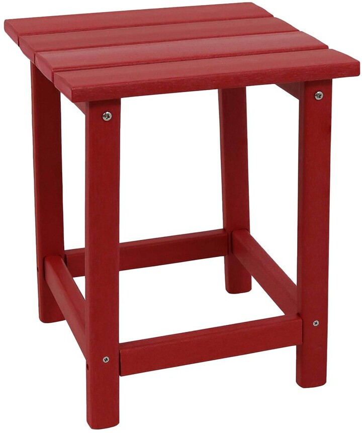 Sunnydaze AllWeather Red Outdoor Side Table ShopStyle Fire Pits