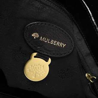 Mulberry Black Leather Oversized Alexa Satchel