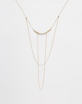 Thumbnail for your product : Orelia Chain Wrap Bar Drape Necklace