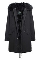 Thumbnail for your product : Mr & Mrs Italy Exclusive Fw20 Icon Parka: Black Parka Patch Fox Raccoon Fur