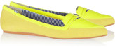 Thumbnail for your product : Charles Philip Shanghai Inna two-tone canvas point-toe flats