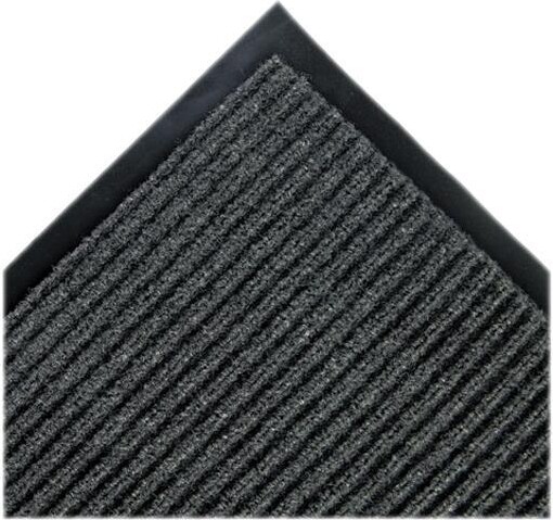 Crown Needle Rib Wipe & Scrape Mat, Polypropylene, 36 X 120, Gray