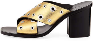 Rag & Bone Paige Crisscross Slide Sandals, Gold