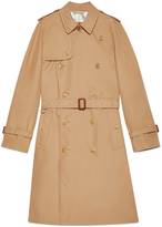 Thumbnail for your product : Gucci Gabardine embroidered trench coat