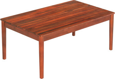 Streamlined Acacia Wood Rustic Coffee Table Perfect For Outdoor Spaces