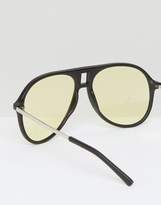 Thumbnail for your product : ASOS Aviator Sunglasses With Light Yellow Lens