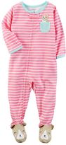 Thumbnail for your product : Carter's Toddler Girl Striped Footed Pajamas