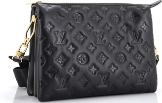Louis Vuitton Black Monogram Embossed Lambskin Coussin (Authentic Pre-Owned)  - ShopStyle Crossbody Bags