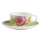 Thumbnail for your product : Villeroy & Boch Rose cottage green tea cup & saucer 2piece set