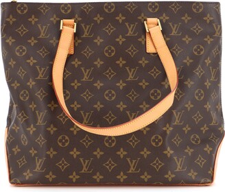 Louis Vuitton Cabas Mezzo Brown Canvas Tote Bag (Pre-Owned)