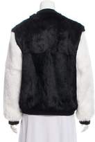 Thumbnail for your product : Adrienne Landau Rabbit Fur Bicolor Coat