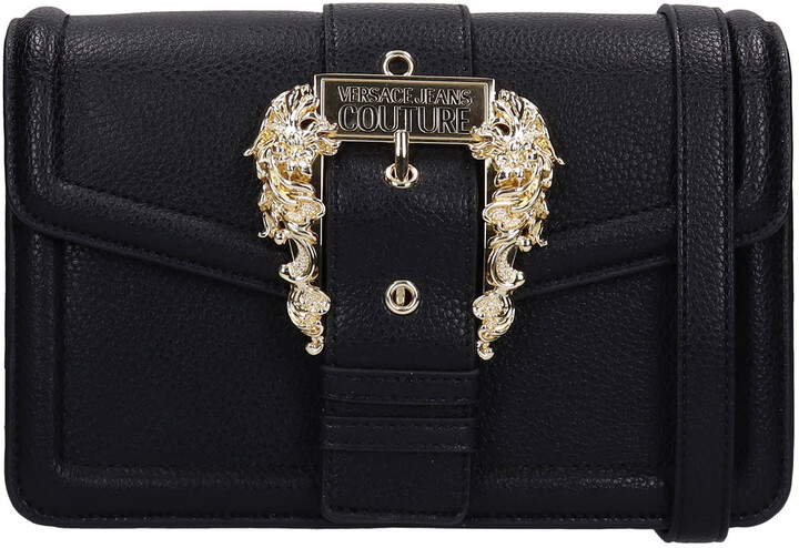 Versace Jeans Couture Shoulder Bag In Black Faux Leather - ShopStyle