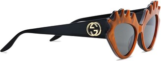 Gucci Eyewear two-tone Interlocking G cat-eye sunglasses