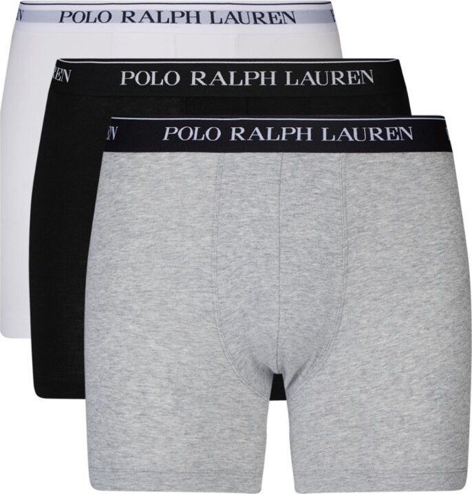 Men's Polo Cotton Boxer Brief Underwear, 3-Pack
