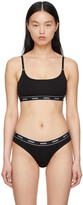 Thumbnail for your product : HUGO BOSS Two-Pack Black Cotton Bralettes