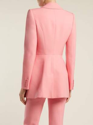 Alexander McQueen Wool Blend Double Lapel Blazer - Womens - Pink