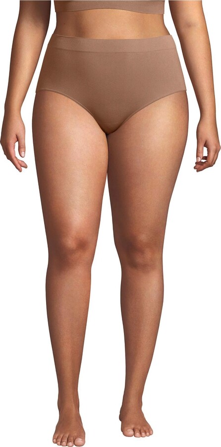 Lands' End Plus Size Seamless High Rise Brief Underwear - 3 Pack -  ShopStyle Panties