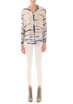 Thumbnail for your product : Raquel Allegra Tie Dye Sheer Button Up Shirt