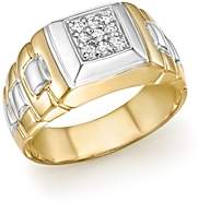 Bloomingdale's Diamond Men's Ring in 14K White and Yellow Gold, .25 ct. t.w. - 100% Exclusive