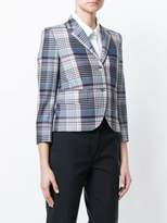 Thumbnail for your product : Thom Browne Classic Single Breasted Sport Coat In Large Madras Check Wool Suiting