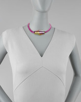 Thumbnail for your product : Eddie Borgo Scaled Choker Necklace, Pink