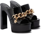 Thumbnail for your product : Versace Medusa Chain leather platform sandals