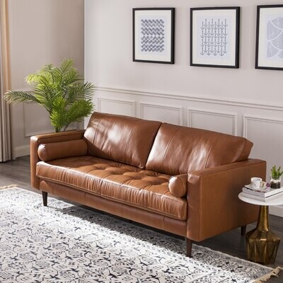 Camel Back Sofa The World S, Maebelle Leather Sofa With Tufted Seat And Back