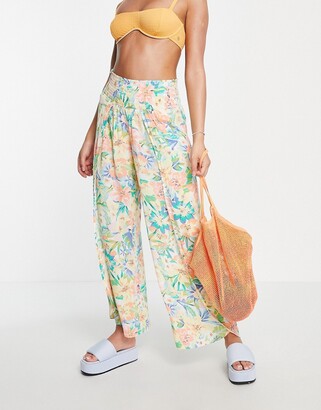 Billabong Wandering Soul beach trouser in multi floral print
