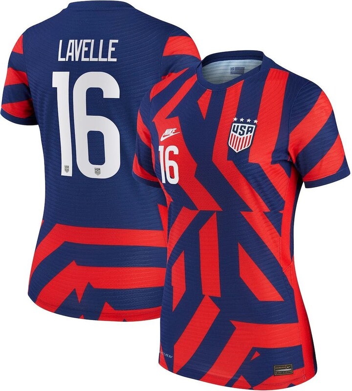 Nike Women's Blue Rose Lavelle USWNT 2021/22 Away Breathe Stadium Replica Player Jersey